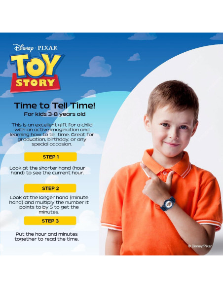 Reloj Analógico Disney Toy Story para Niños 32mm Azul