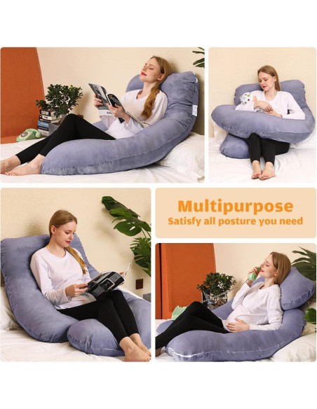 Almohada de Embarazo Chilling Home 58" (147 cm) U Gris