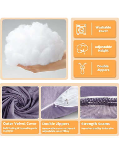 Almohada de Embarazo Chilling Home 58" (147 cm) U Gris