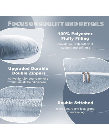 Almohada de Embarazo Chilling Home 139,7 cm Terciopelo Gris