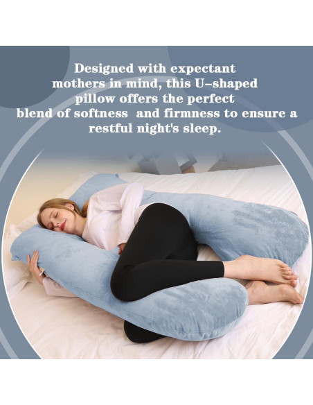 Almohada de Embarazo Chilling Home 139,7 cm Terciopelo Gris