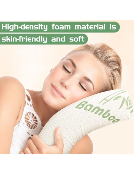 Bucherry Almohadas Cilíndricas Espuma Viscoelástica 3 Unidades