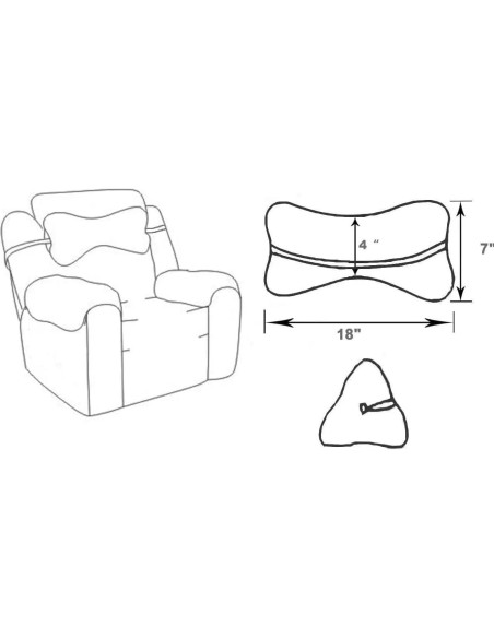 Almohada para Cuello VCOMSOFT Ajustable Marrón 45,72 cm