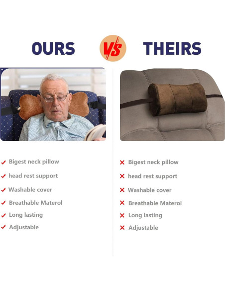 Almohada para Cuello VCOMSOFT Ajustable Marrón 45,72 cm