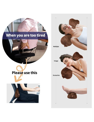 Almohada para Cuello VCOMSOFT Ajustable Marrón 45,72 cm