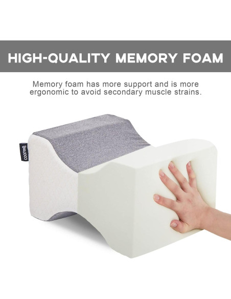Almohada para Rodilla y Pierna Cooloo8 - Espuma Viscoelástica Gris