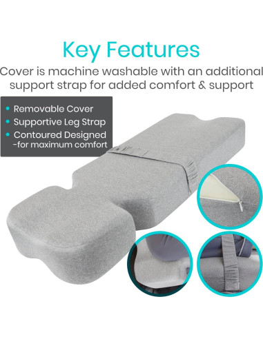 Almohada en cuña Xtra-Comfort para rodilla 73x28 cm