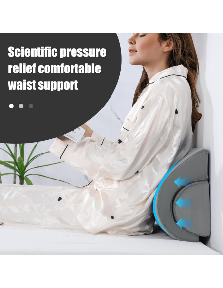 Almohada Semicircular ROYALAY para Piernas y Espalda - Gris