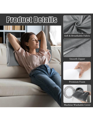 Almohada Semicircular ROYALAY para Piernas y Espalda - Gris