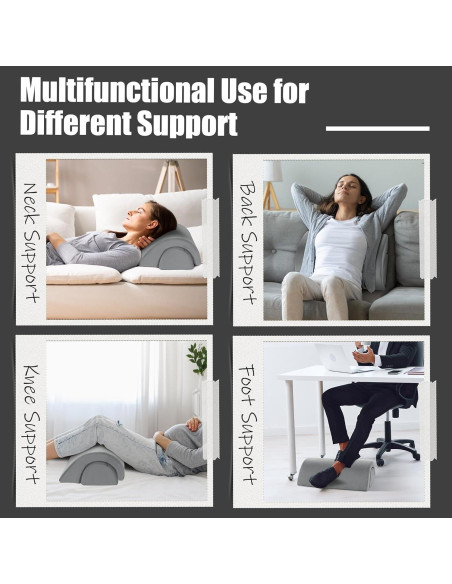Almohada Semicircular ROYALAY para Piernas y Espalda - Gris