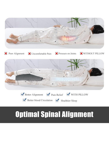 Almohada Semicircular ROYALAY para Piernas y Espalda - Gris