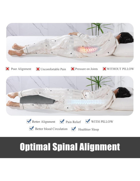 Almohada Semicircular ROYALAY para Piernas y Espalda - Gris