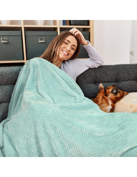 Juego de Almohada y Manta de Viaje Urnexttour Azul Verde
