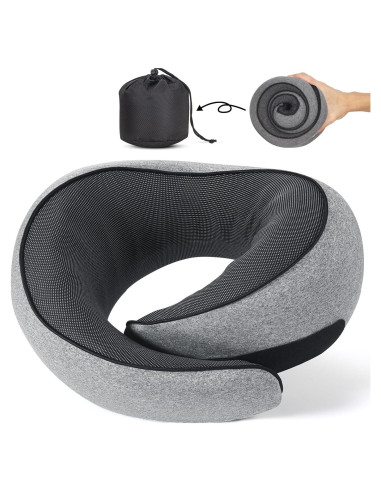 Almohada de Viaje NOCRLG G1 Espuma de Memoria Gris