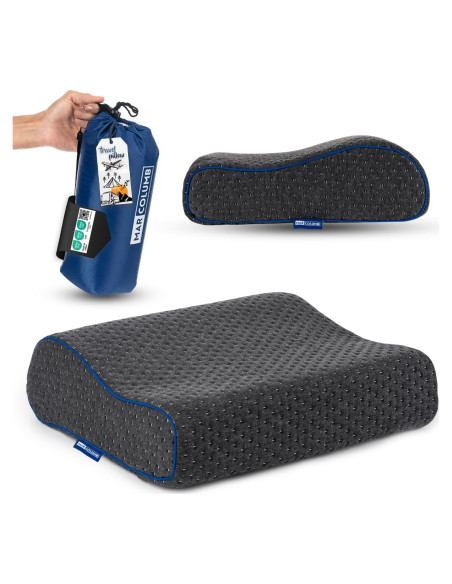 Almohada de Viaje Marcolumb Espuma Viscoelástica Gris