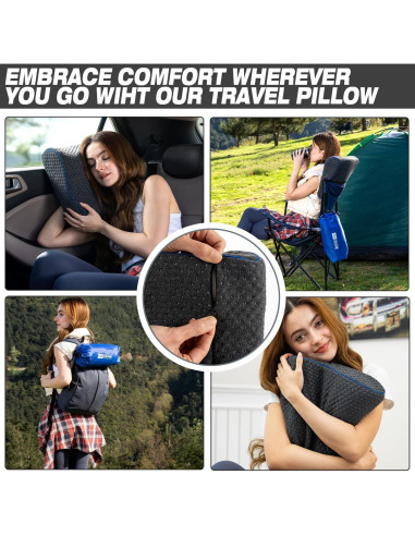 Almohada de Viaje Marcolumb Espuma Viscoelástica Gris