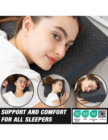 Almohada de Viaje Marcolumb Espuma Viscoelástica Gris