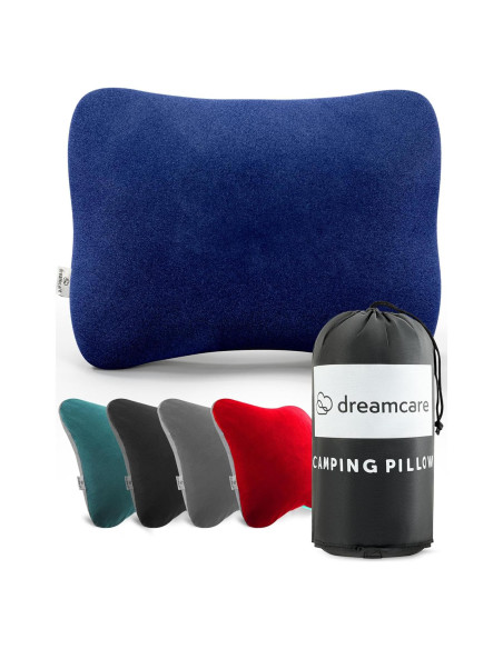 Almohada de Camping Dreamcare Mediana Espuma Viscoelástica Azul