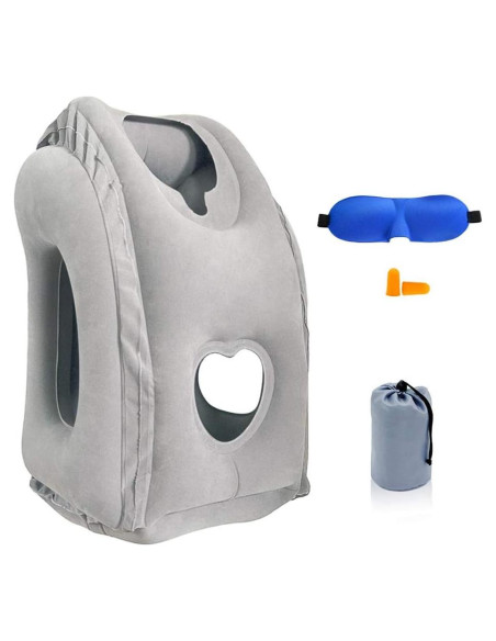 Almohada de Viaje Inflable SmartDer con Soporte para Cuello