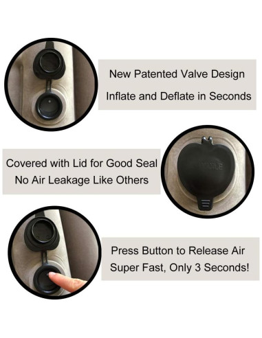 Almohada de Viaje Inflable SmartDer con Soporte para Cuello