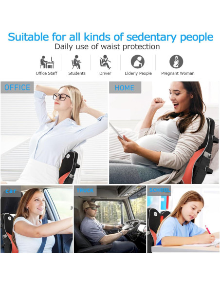 Almohada Soporte Lumbar ANTETOKO Espuma Memoria Negra