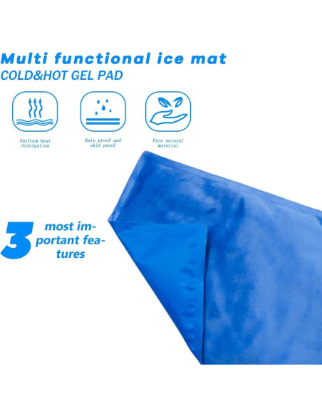 Almohadilla Refrigerante Couleurs 24x33cm Gel Azul Reutilizable