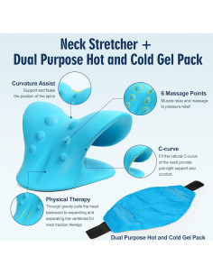 Estirador de Cuello ComfortLife con Paquete de Gel Caliente Frío 2