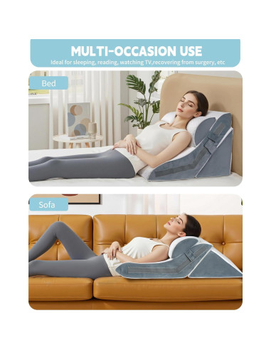 Almohada en cuña ortopédica VMFKPNR ajustable 15 en 1