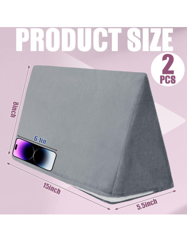 Almohada en Cuña BALAPET 2 Pcs Espuma Premium Gris