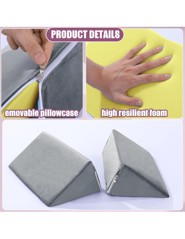 Almohada en Cuña BALAPET 2 Pcs Espuma Premium Gris