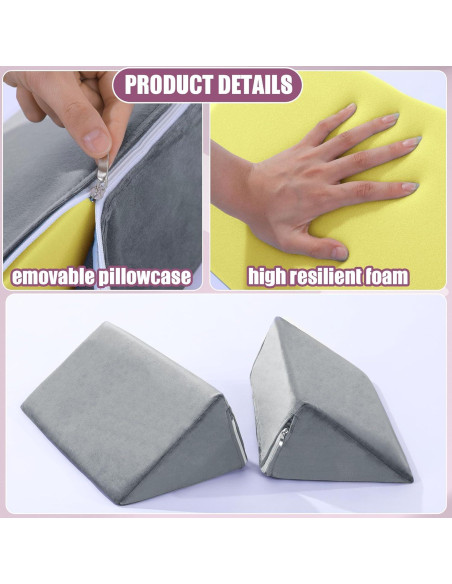 Almohada en Cuña BALAPET 2 Pcs Espuma Premium Gris