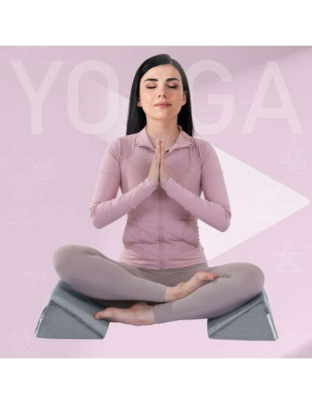 Almohada en Cuña BALAPET 2 Pcs Espuma Premium Gris