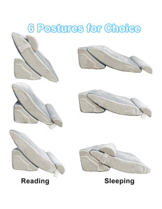 Juego de Almohadas en Cuña TokSay - Espuma Viscoelástica 3 Piezas 2