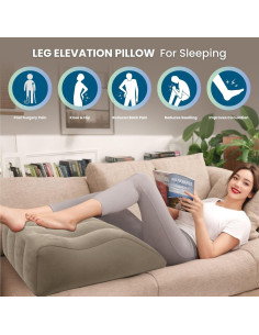 Almohada Inflable para Piernas Tough Bison - Soporte Ergonómico 2