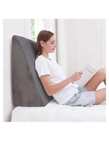 Cojín en cuña Sasttie de espuma viscoelástica 30 cm gris