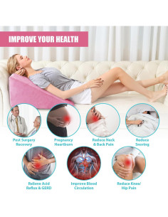 Juego de Almohadas en Cuña Lisenwood Rosa 2 Piezas 2