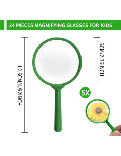 24 Lentes de Aumento Coloridos IRCHLYN 5X para Niños 2