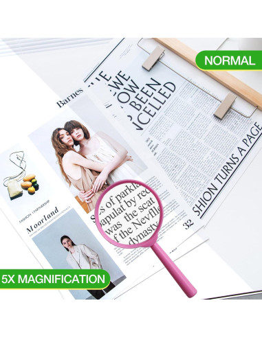 24 Lentes de Aumento Coloridos IRCHLYN 5X para Niños