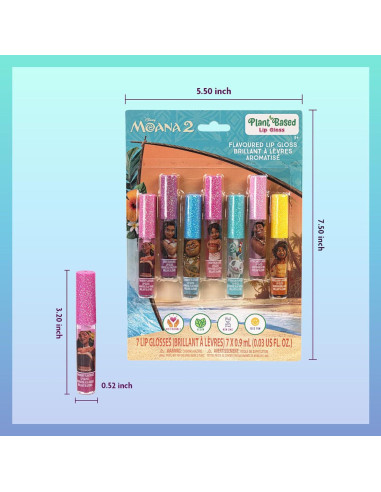 Set de 7 Brillos Labiales Moana Townley Girl 20x14cm