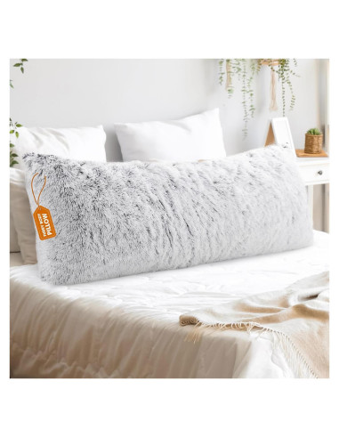 Cojín de Cuerpo Largo Cheer Collection 50x137 cm Gris