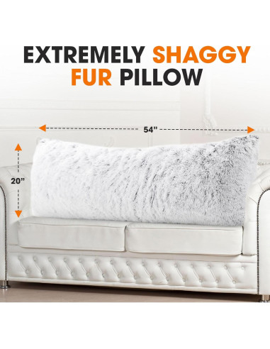 Cojín de Cuerpo Largo Cheer Collection 50x137 cm Gris