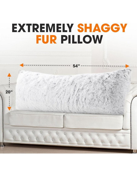 Cojín de Cuerpo Largo Cheer Collection 50x137 cm Gris