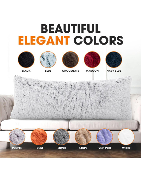 Cojín de Cuerpo Largo Cheer Collection 50x137 cm Gris