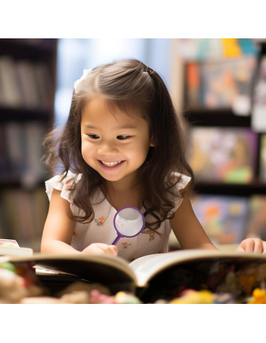 24 Lentes de Aumento Coloridos IRCHLYN 5X para Niños