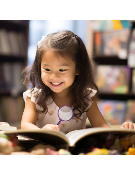 24 Lentes de Aumento Coloridos IRCHLYN 5X para Niños