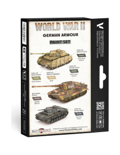 Conjunto de Pintura Acrílica Vallejo Blindaje Alemán WWII 6x17ml 2