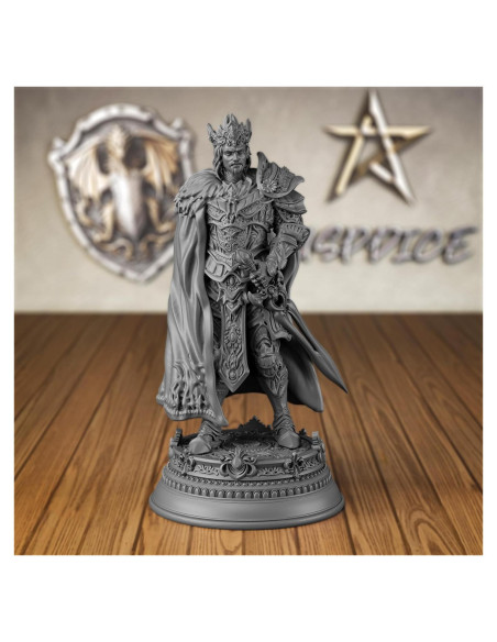 Miniatura Rey Guerrero 32mm AUSPDICE para Wargaming