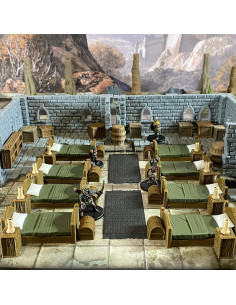 Cuarteles de Soldados Terreno Miniatura 28mm Extruded Gaming 2