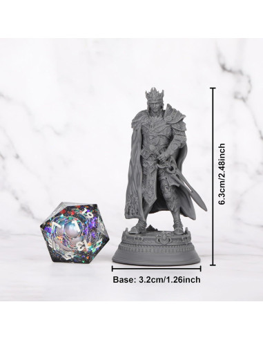 Miniatura Rey Guerrero 32mm AUSPDICE para Wargaming