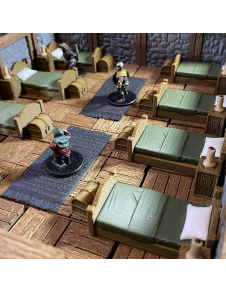 Cuarteles de Soldados Terreno Miniatura 28mm Extruded Gaming